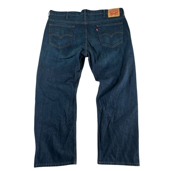 Levis 569 Loose Fit Jeans Men’s 38x30 Dark Wash Baggy Straight Denim Y2K - Picture 3 of 13